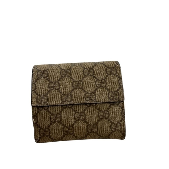 Gucci Blue and Brown Canvas Coated Folding Wallet - Picture 11 of 13